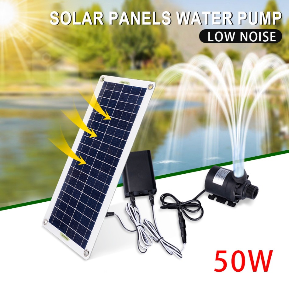 Marine Aquarium Equipment - Zestaw pompy wodnej solarnej 50W, cicha