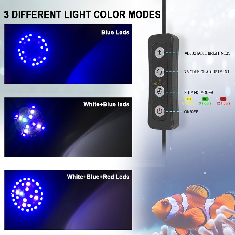 Lampa LED do akwarium 30W, ści – Marine Aquarium Timing recenzja i cena